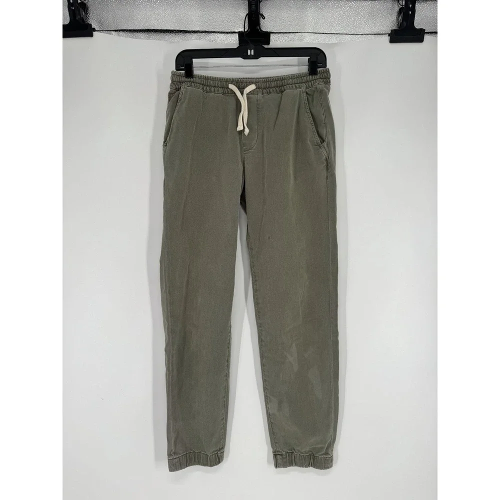 Marine Layer Saturday Joggers Pants Mens Medium Olive Green Slim Fit Drawstring